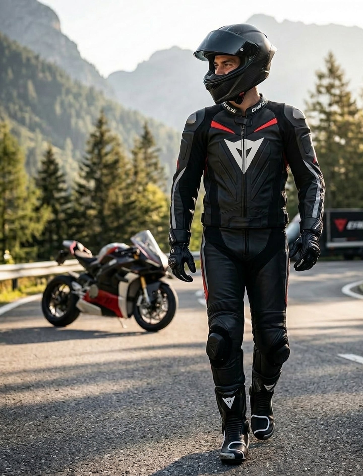 Dainese Leather Motorcycle Set with Airbags 5