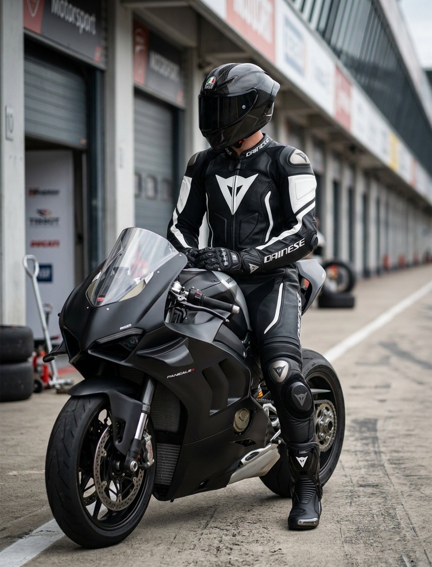 Dainese Leather Motorcycle Set with Airbags 2