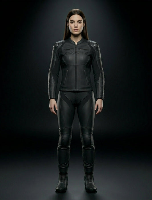 DAINESE WOMEN LEATHER JACKET BLACK