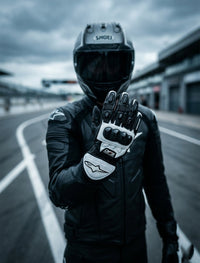 LEATHER RACING MOTORCYCLE GLOVES 05