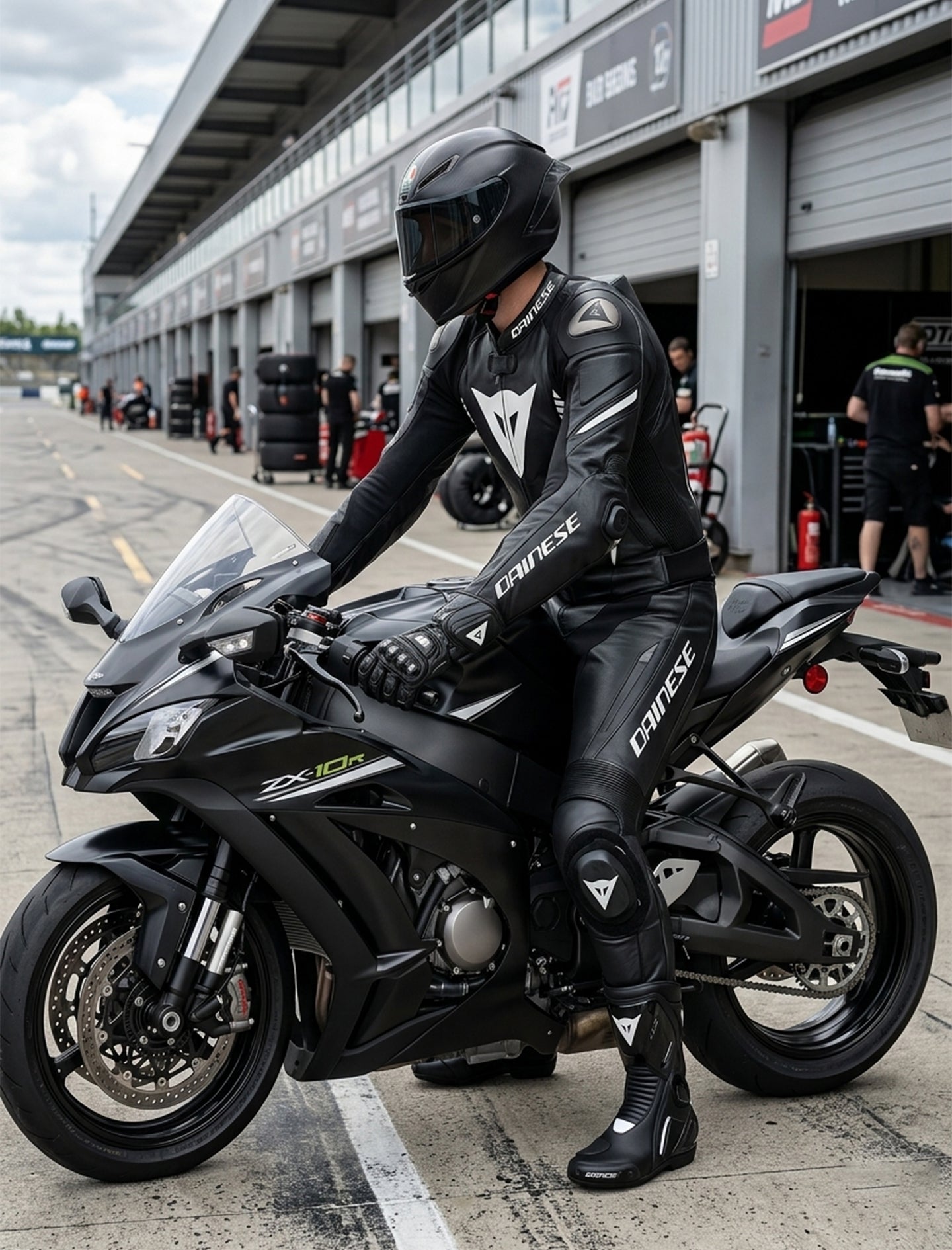 Dainese  Leather Motorcycle Set with Airbagss 3
